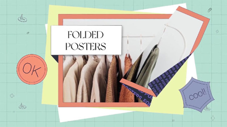 پروژه آماده افتر افکت تیزر تبلیغاتی با پوسترهای تا شده