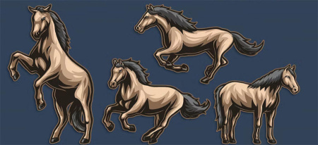 وکتور پرش اسب Horse Animal