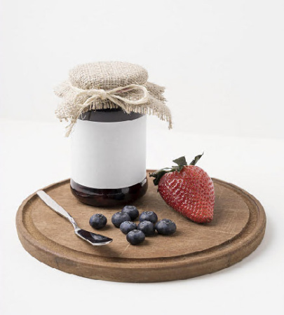 موکاپ لایه باز شیشه مربا jam jar