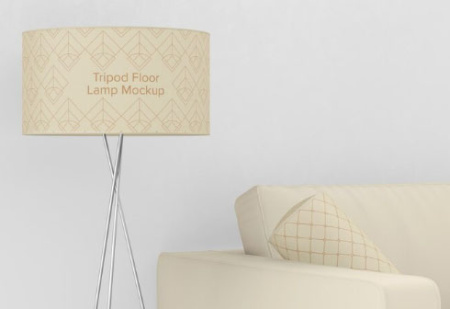 موکاپ آباژور Tripod floor lamp آپدیت 2023