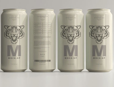 دانلود موکاپ قوطی فلزی Metallic can