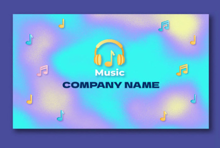 کارت ویزیت موسیقی لایه باز music business card