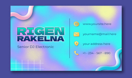 کارت ویزیت موسیقی لایه باز music business card