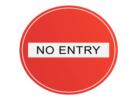 دانلود وکتور ورود ممنوع No entry sign