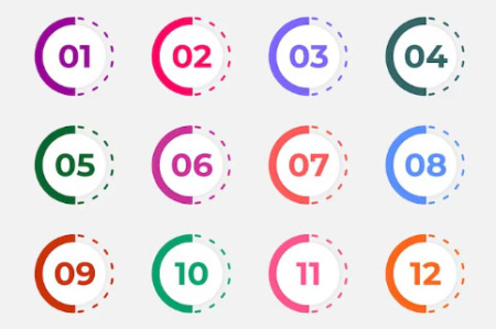 دانلود مجموعه آیکون اعداد انگلیسی