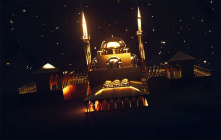 دانلود پروژه پریمیر لوگوی رمضان با مسجد طلایی