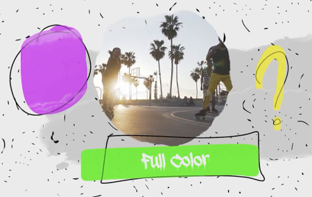 پروژه آماده پریمیر افتتاحیه رنگارنگ با افکت طراحی دستی