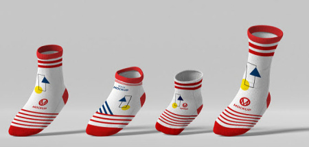 دانلود موکاپ لایه باز جوراب بلند Sock mockup