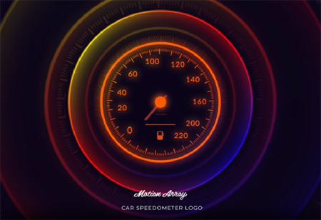 پروژه افتر افکت لوگو سرعت سنج خودرو Car Speedometer Logo