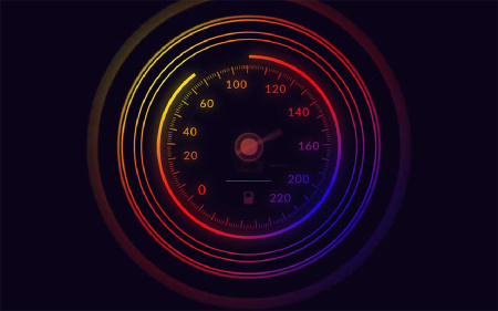 پروژه افتر افکت نمایش لوگو با سرعت سنج خودرو