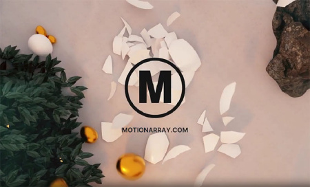پروژه آماده افتر افکت لوگو با تخم مرغ عید Spring Egg Logo