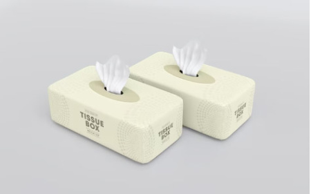 موکاپ جعبه دستمال کاغذی tissue box packaging