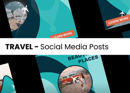 پروژه افتر افکت مجموعه پست اینستاگرام گردشگری