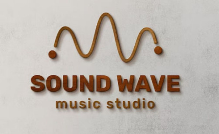 موکاپ لایه باز لوگو موسیقی music studio