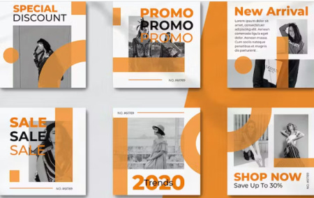 قالب لایه باز پست اینستاگرام AMR Sarah