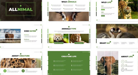 دانلود تم پاورپوینت حیوانات Animals