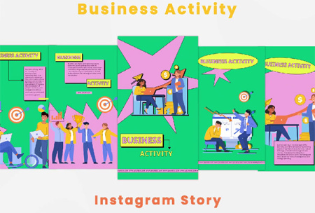 پروژه افتر افکت موشن گرافیک استوری های تجاری و تبلیغاتی