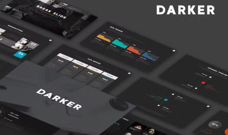 دانلود تم پاورپوینت تیره DARKER