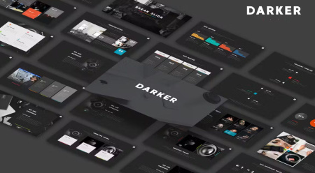 دانلود قالب پاورپوینت تیره DARKER