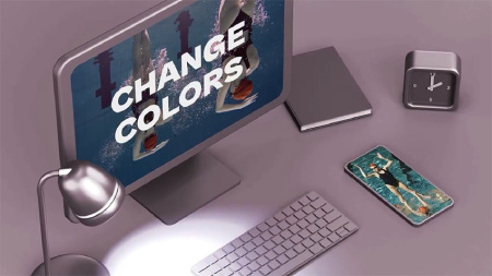 پروژه افتر افکت موکاپ صفحه نمایش موبایل و دسکتاپ