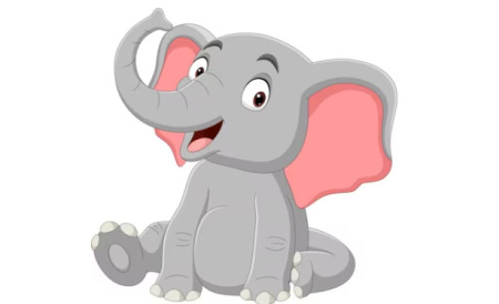 وکتور بچه فیل elephants set