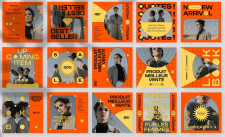 15 قالب آماده ساخت پست و استوری اینستاگرام Femme