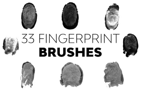 33 براش اثر انگشت برای فتوشاپ Fingerprint Brushes