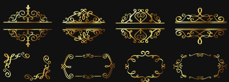وکتور قاب و کادر طلایی رنگ  golden frames