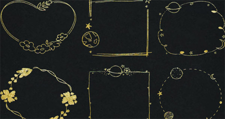 دانلود وکتور کادر طلایی golden frames آپدیت 2024