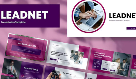 دانلود قالب پاورپوینت Leadnet