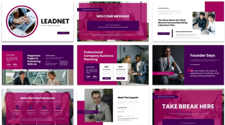 دانلود قالب و تم پاورپوینت Leadnet