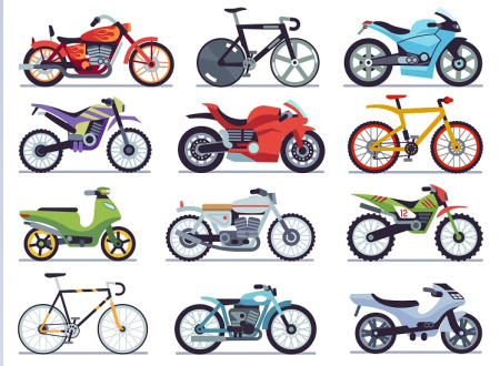 وکتور موتور سیکلت کارتونی لایه باز