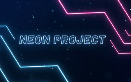 پروژه افتر افکت وله با تایتل نئونی Neon Titles Opener
