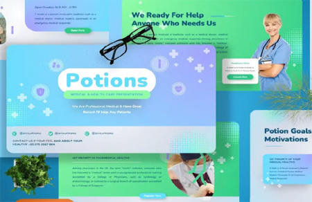 دانلود قالب پاورپوینت باکتری Potions