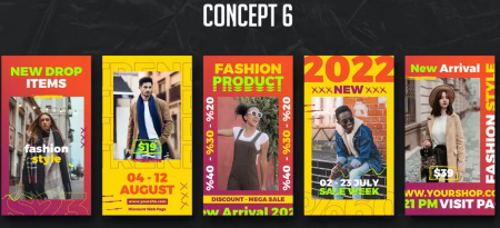 قالب استوری فروشگاهی لایه باز اینستاگرام Shopping Instagram