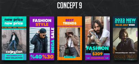 قالب استوری های فروش اینستاگرام Shopping Instagram Stories