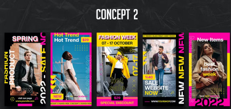 دانلود قالب لایه باز استوری اینستاگرام Shopping Instagram Stories