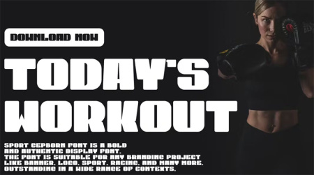 دانلود فونت انگلیسی اسپرت Sport Gepborn