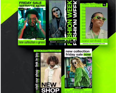قالب استوری اینستاگرام فروشگاه لباس Streetwear Instagram