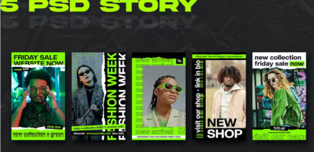 قالب آماده استوری اینستاگرام psd لباس Streetwear Instagram