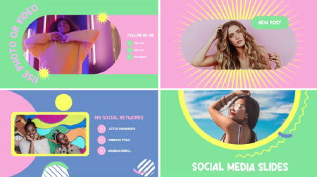 پروژه افتر افکت اسلایدهای سابسکرایب شبکه های اجتماعی