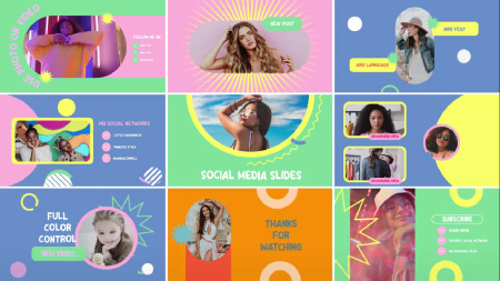 دانلود پروژه افتر افکت اسلایدهای شبکه های اجتماعی