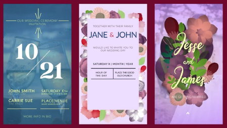 پروژه افتر افکت 9 استوری اینستاگرام کارت دعوت عروسی