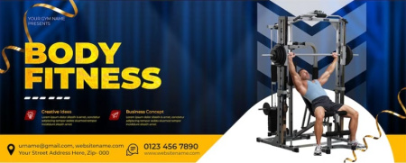 بنر لایه باز باشگاه بدنسازی