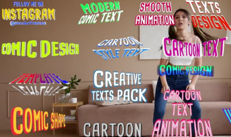 پروژه افتر افکت عناوین به سبک کمیک Liquid Comic Titles