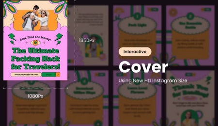 دانلود قالب لایه باز پست کرسل اینستاگرام Instagram Carousel