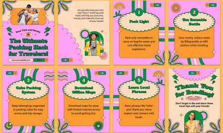 قالب آماده پست اینستاگرام Instagram Carousel