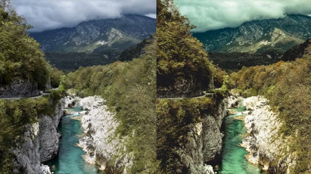 پریست فتوشاپ با تم سبز تیره Moody Dark Green