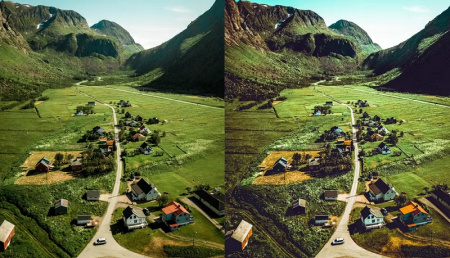 پریست فتوشاپ سبز تیره Moody Dark Green