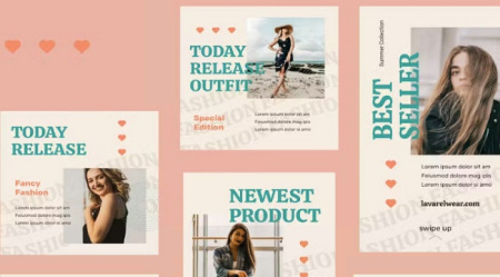 قالب آماده پست و استوری اینستاگرام فشن Fashion IG
